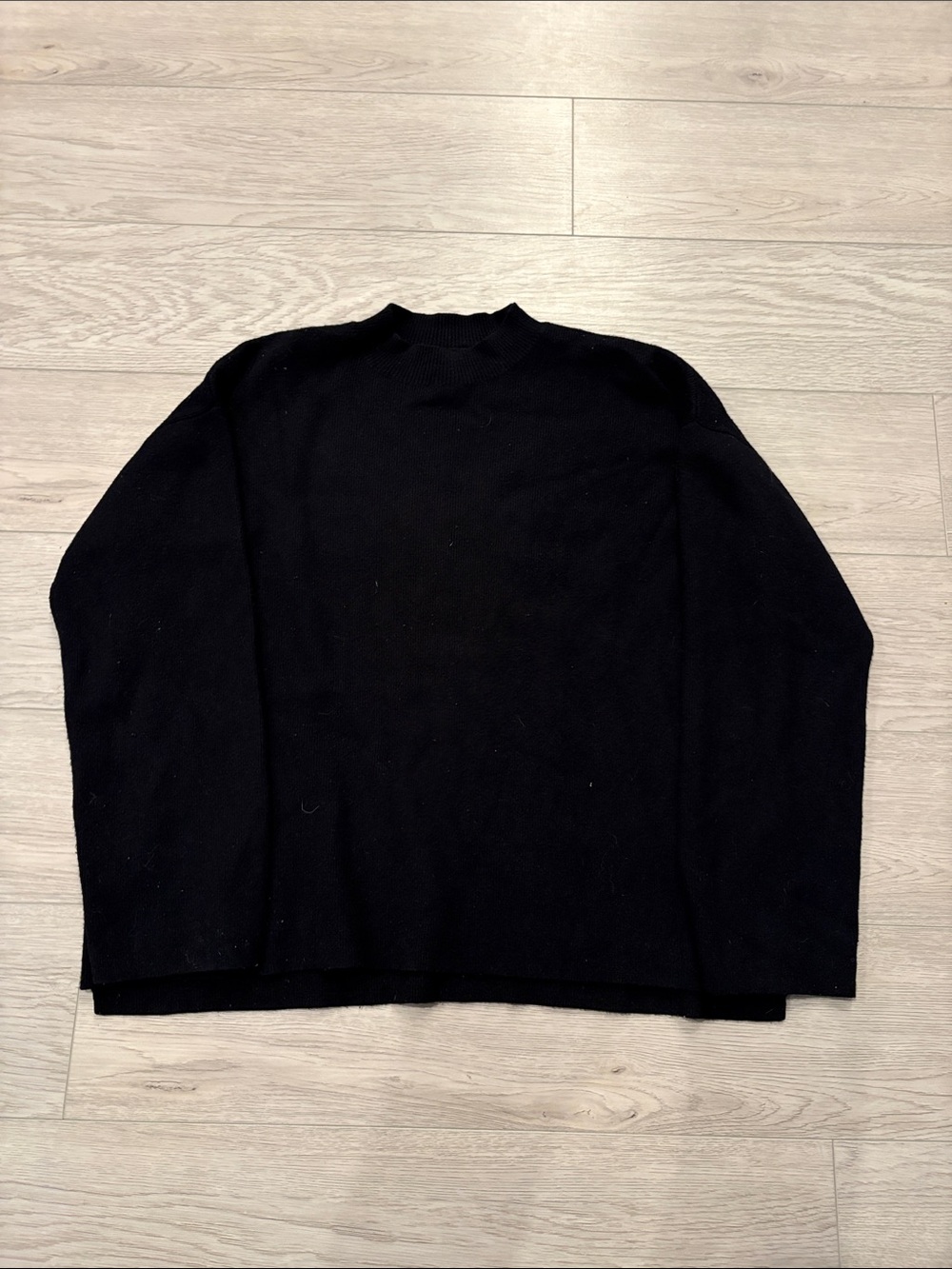 OAK + FORT Black Crewneck Sweater